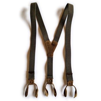 Hosenträger Old Style, olive , 120cm, elastisch